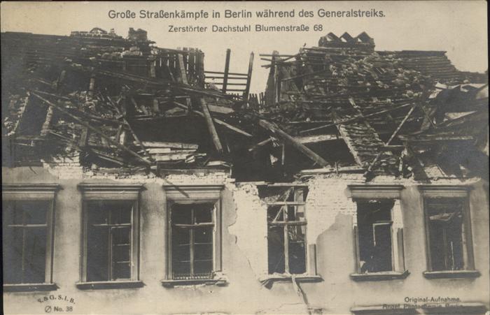 Berlin Straßenkämpfe Generalstreik Haus Blumen