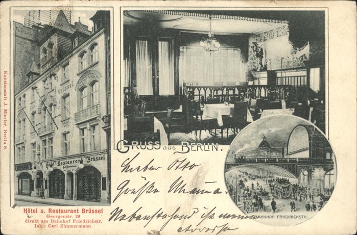 Berlin Bahnhof Friedrichstrasse Hotel Brüssel