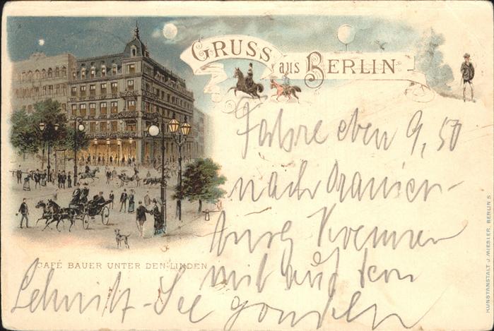 Berlin Cafe Bauer Unter den Linden