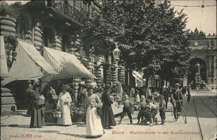 Zuerich Wochenmarkt Bahnhofstrasse