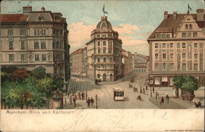 Muenchen Karlsplatz Strassenbahn