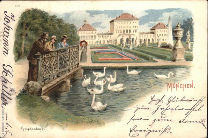 Muenchen Nymphenburg Schwäne