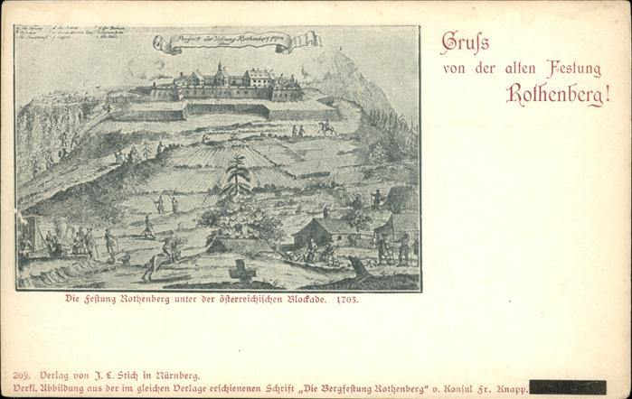 Rothenberg Odenwald österreichischen Blockade 1703 Festung