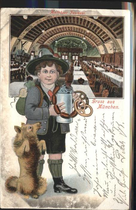 Muenchen Mathaeser Festsaal Praegedruck, Tracht