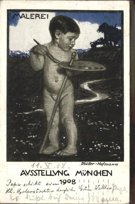 Muenchen Austellung München Müller Hofmann 1908