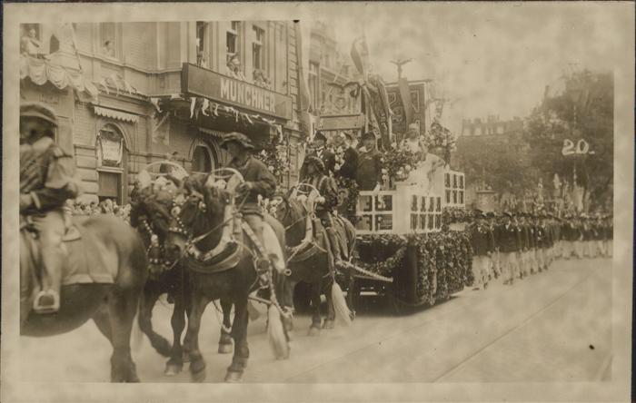 Muenchen Bayern Festzug Pferdekutsche, [handschriftlich]