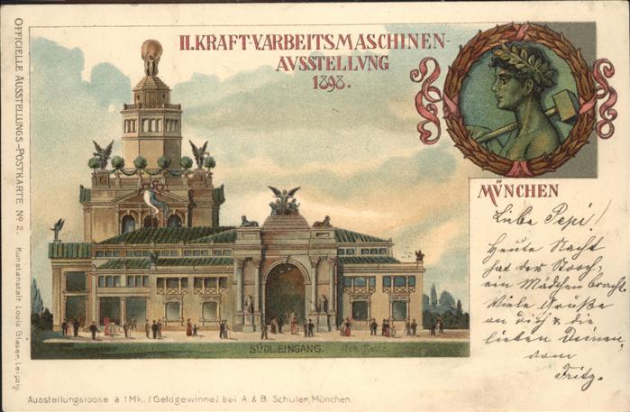 Muenchen Kraft u. Arbeitsmaschinen Ausstellung 1