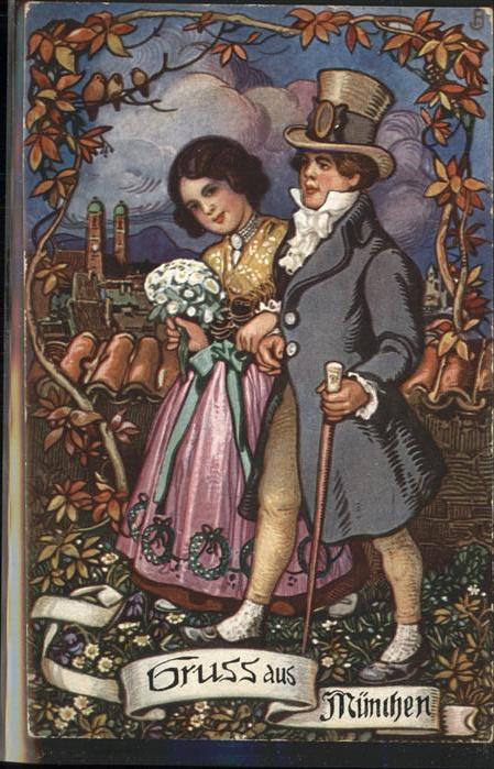 Muenchen Tracht Paar