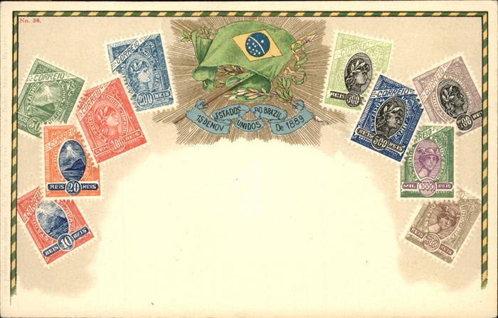 Brasilia Ciudad Briefmarken Wappen 1889