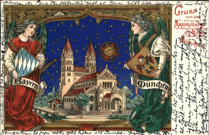 Muenchen Maximilians Kirche Wappen, Engel