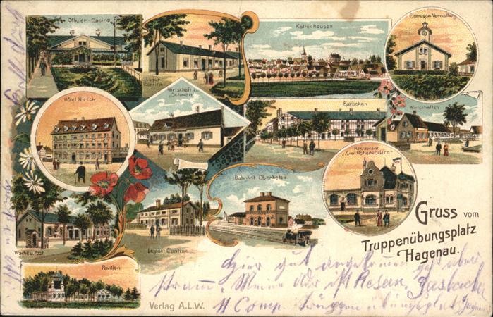 Hagenau Elsass Truppenuebungsplatz Hotel Hirsch, Pavillon