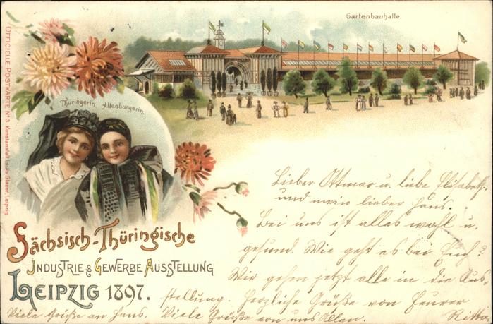Leipzig Gartenbauhalle Tracht, Thüringerin, Alt