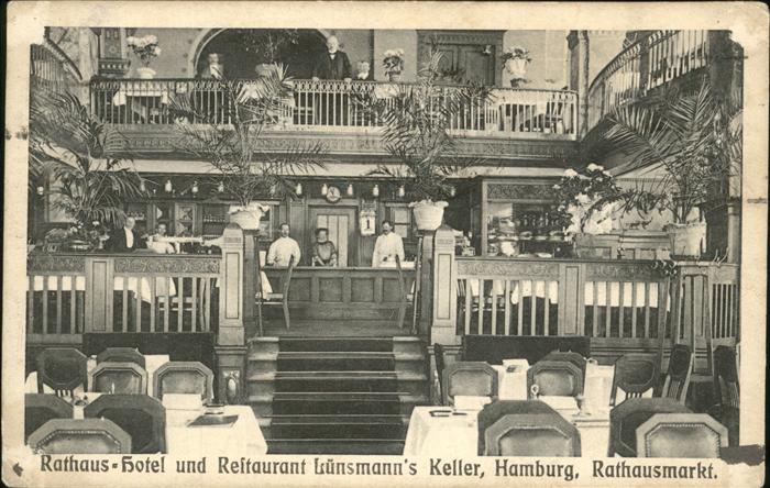 HAMBURG  CITY Restaurant Luensmann´s Keller Rathausmarkt