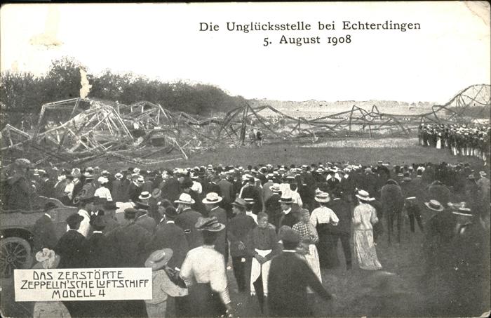 Echterdingen Unglücksstelle 5. August 1908 Zeppelins