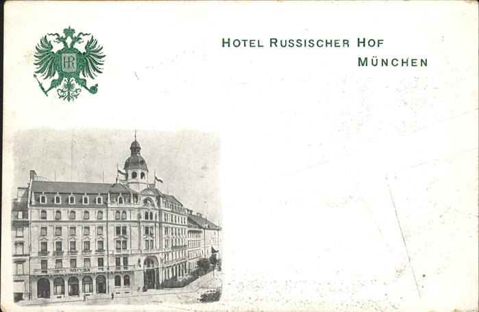 Muenchen Bayern Wappen Hotel Russischer Hof