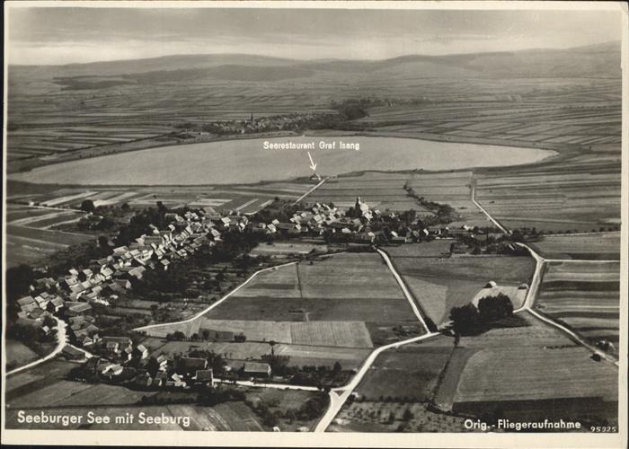Seeburg Goettingen Seeburger See Seerestaurant Graf Isang Fliegeraufnahme