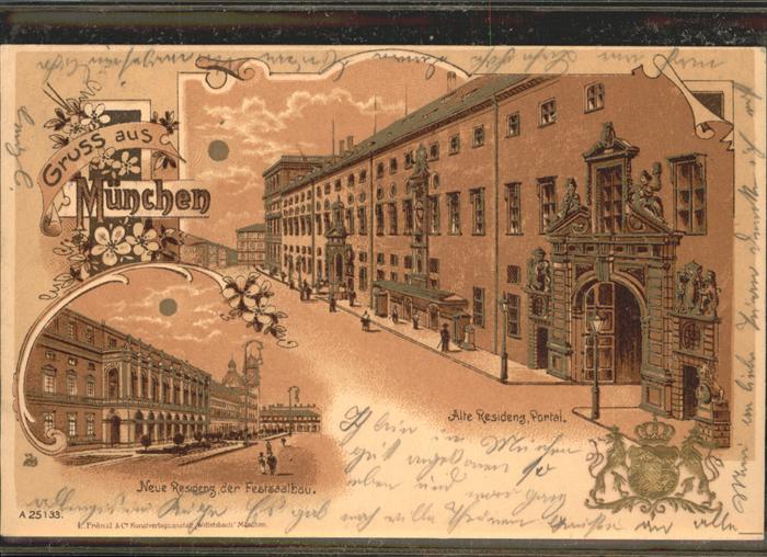 Muenchen Alte Residenz Portal, Wappen, Festsaalb