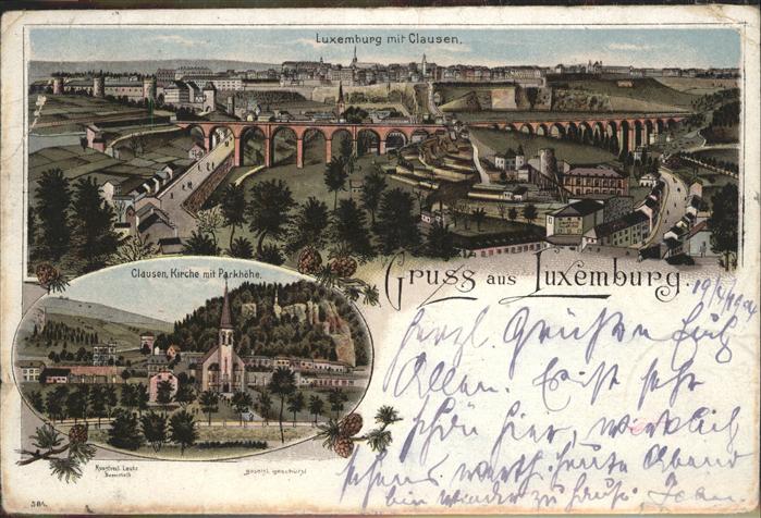Luxemburg Luxembourg Clausen Kirche, Parkhöhe, Tannenzapfen