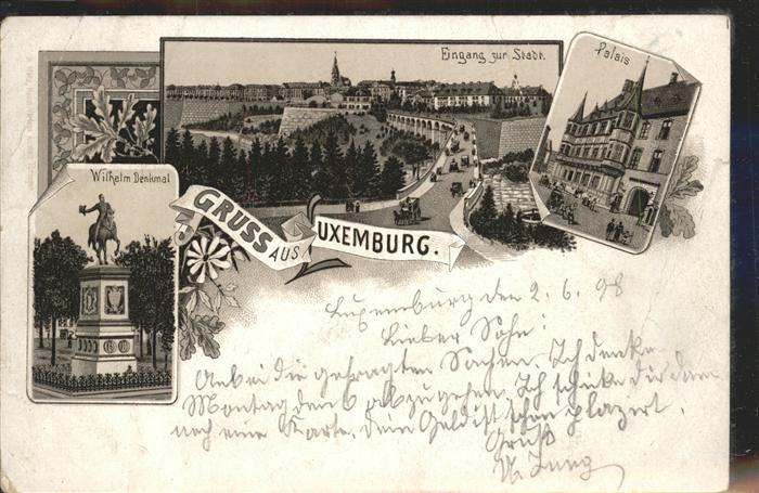 Luxemburg Luxembourg Palais Stadt, Wilhelm Denkmal, Wappen