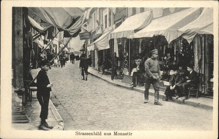 Monastir Strassenbild Markt, Bazar, Soldat