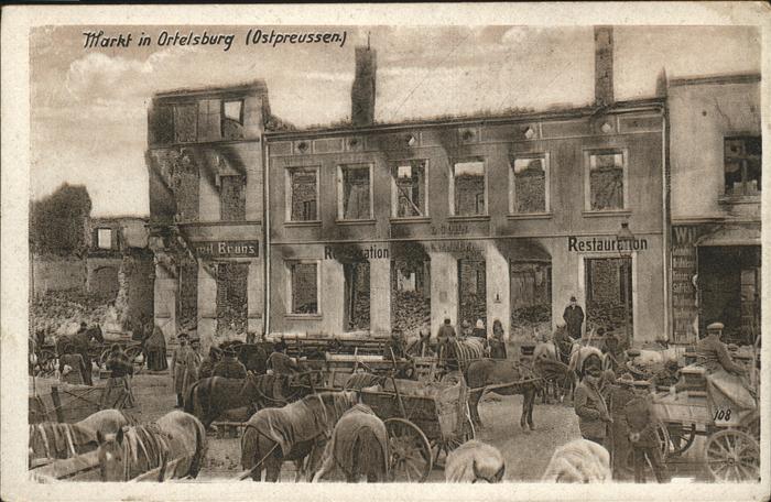 Ortelsburg Ostpreussen Markt Pferde