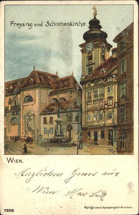 WIEN AT Freyung Schottenkirche Kuenstler Rosenberger