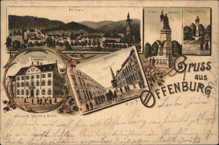 Offenburg Kriegerdenkmal Drakedenkmal Rathaus