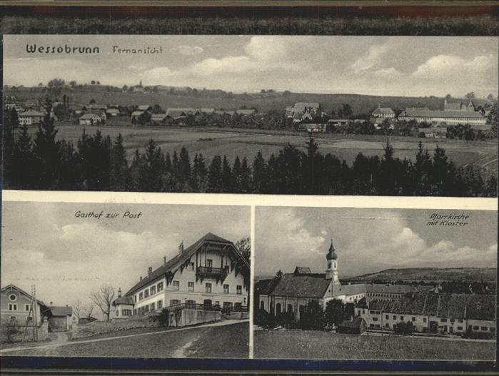 Wessobrunn Weilheim-Schongau Bayern Gasthof Post Pfarrkirche Kloster