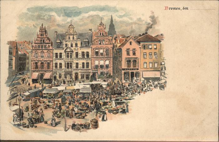 Bremen Stadtansicht _ Künstlerkarte