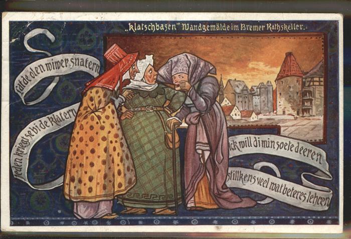 Bremen Klatschbasen Wandgemälde im Bremer Rath