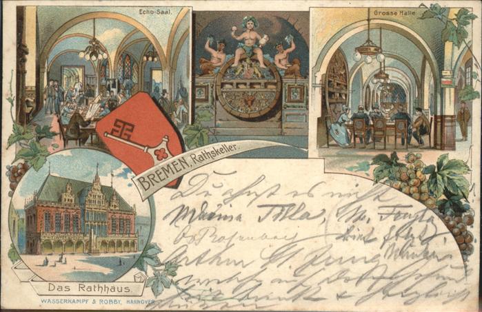 Bremen Rathskeller Echo_Saal Grosse Halle Rath