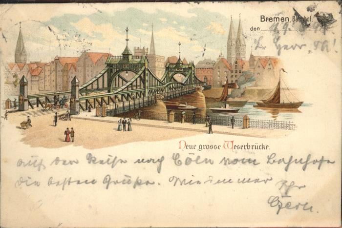 Bremen Neue grosse Weserbrücke