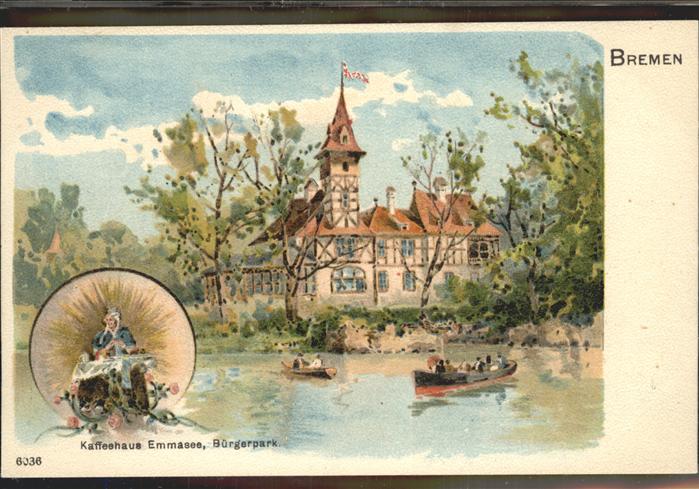 BREMEN  CITY Kaffeehaus Emmasee Buergerpark