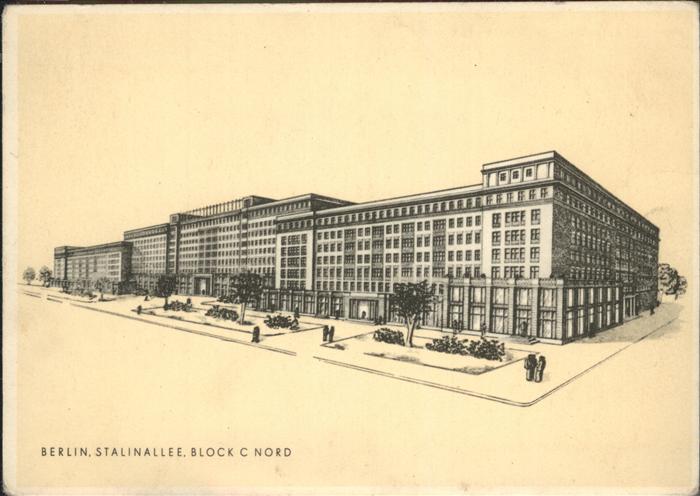 BERLIN  CITY Stalinallee Block C Nord