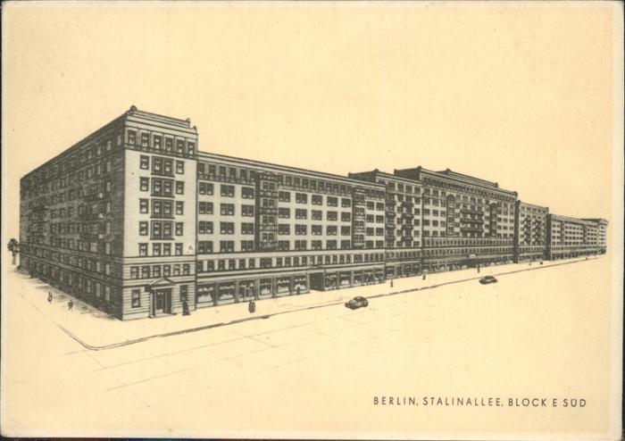 BERLIN  CITY Stalinallee Block E Sued