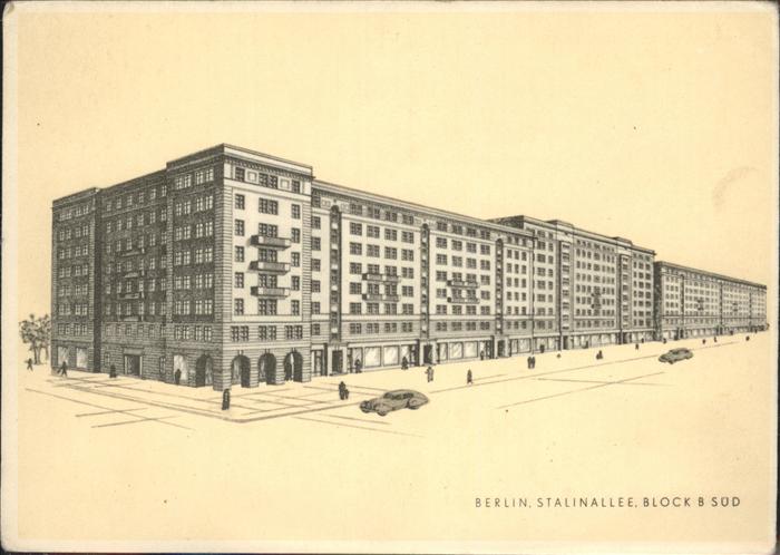 BERLIN  CITY Stalinallee Block B Sued