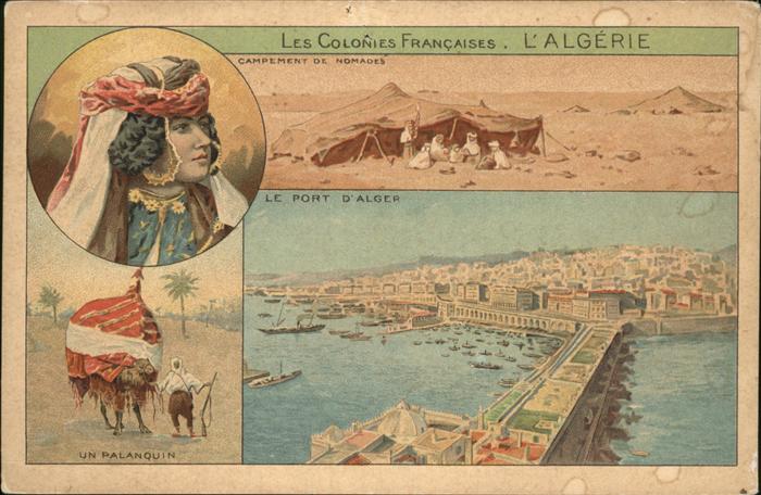 Algiers Le port dAlger Campement de nomades Un