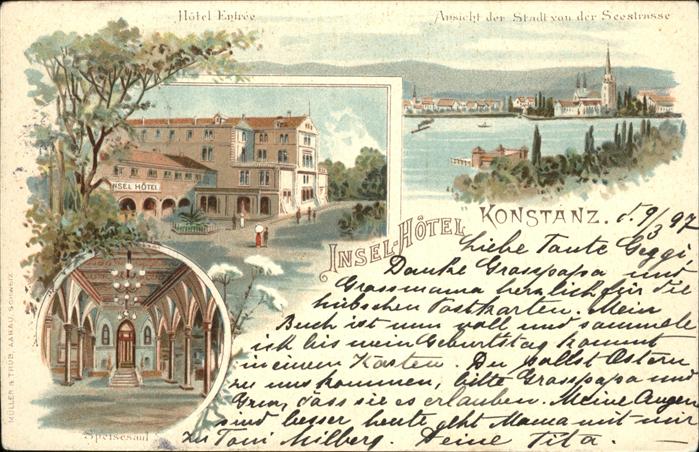 Konstanz Hotel Entree Speisesaal Blick von der S