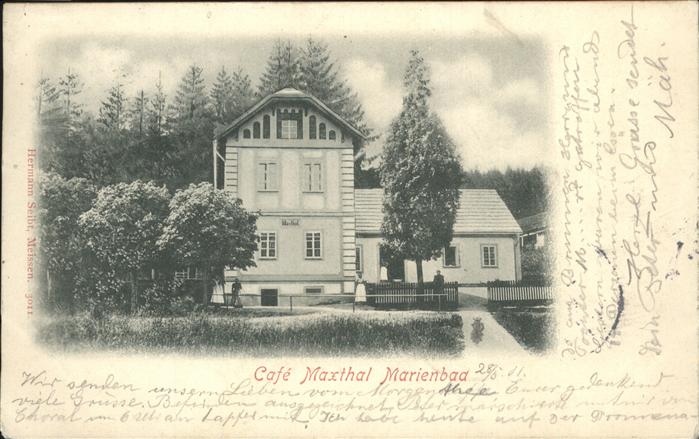 Marienbad Tschechien Boehmen Cafe Maxthal