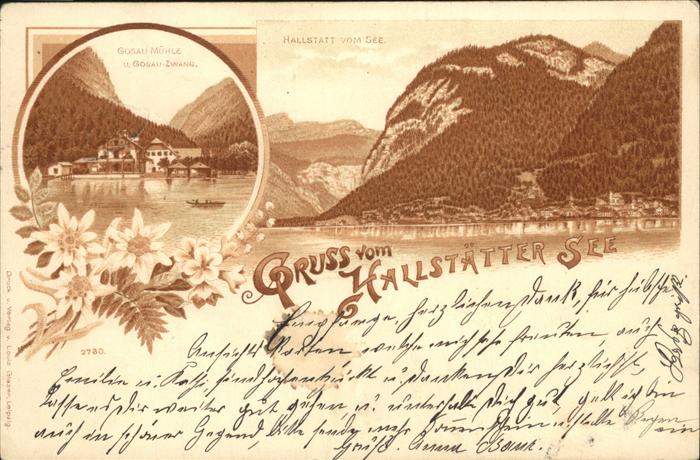 Hallstatt Austria Gossau_Mühle und _Zwang _ Hallstatt vom