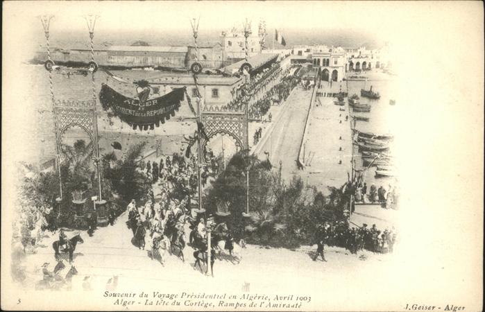 Alger Algerien La tete du Cortege _ Rampes de l Amirau
