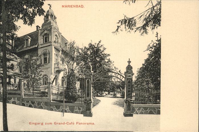Marienbad Tschechien Boehmen Eingang zum Grand Cafe Panorama