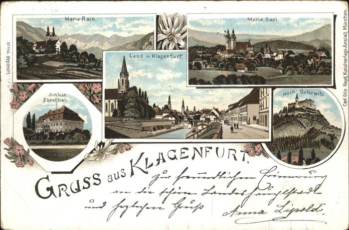 Klagenfurt Woerthersee Maria Rein Maria Saal Land in Klagenfurt Schloss Ebenthal