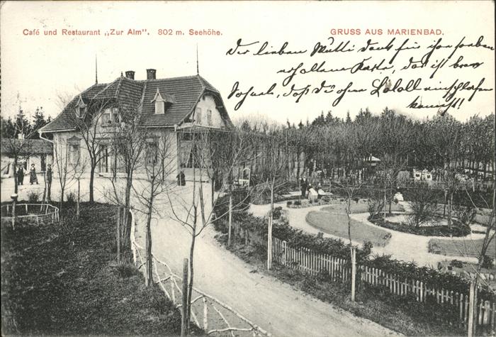 Marienbad Tschechien Boehmen Cafe Restaurant Zur Alm