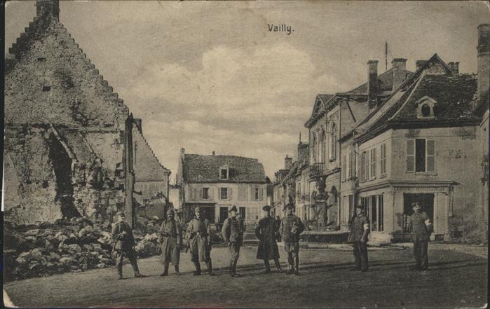 Vailly-sur-Aisne Blick auf die zerstoertes Haus   Feldpost