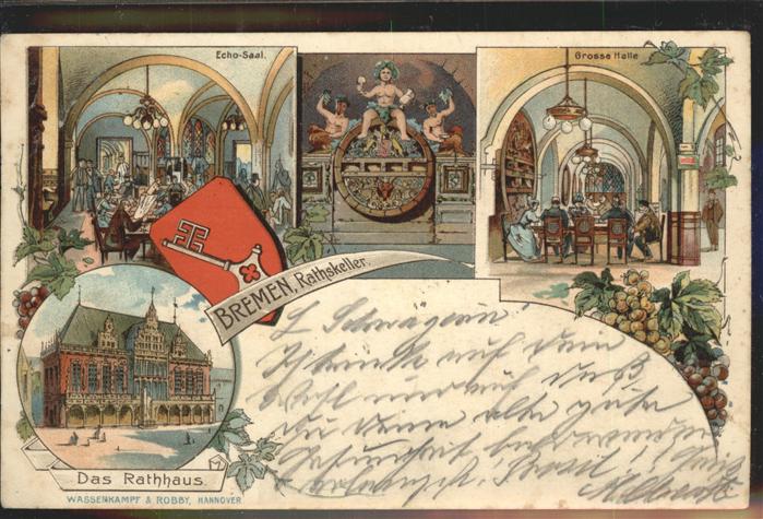 Bremen Ratskeller Echo Saal Rathaus Grosse Hal