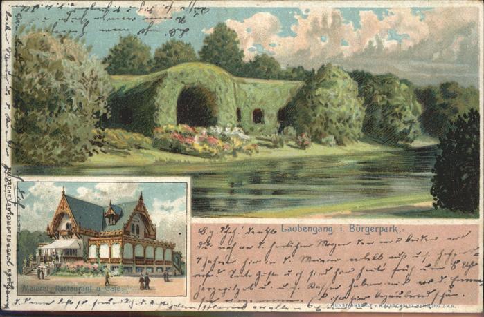 BREMEN  CITY Laubengang im Buergerpark   Meierei Restaurant und Cafe