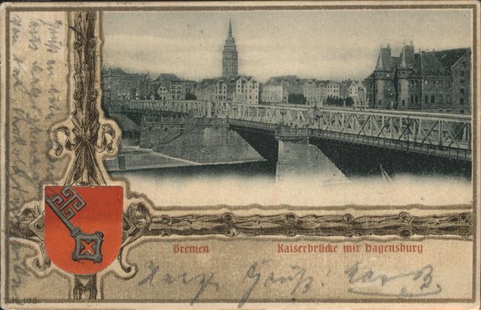 Bremen Kaiserbr?cke mit Hagensburg