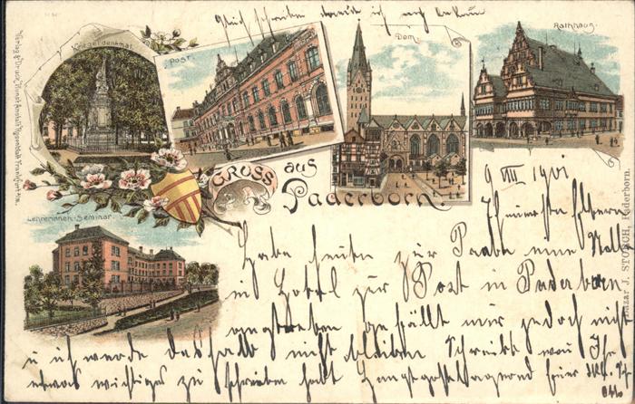 Paderborn Dom Rathaus Detailansic