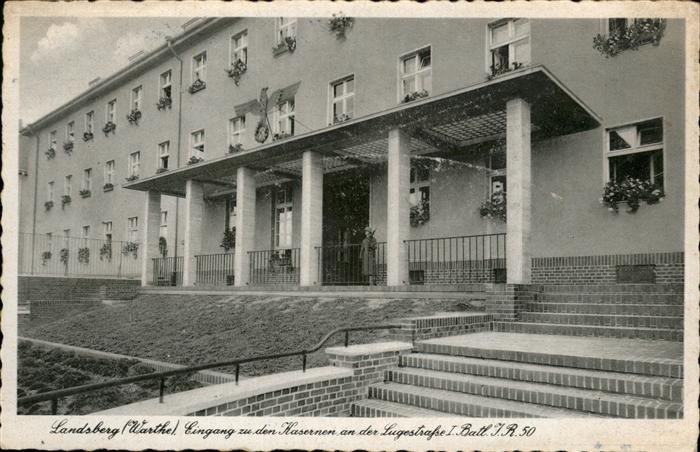 Landsberg Warthe Kasernen an der Lugestrasse _ Feldpost